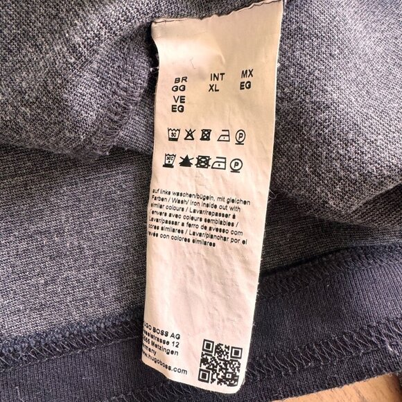 Hugo Boss Slim Fit Stretch Zip-Up Cardigan Sweater Long Sleeve Dark Grey - Picture 8 of 11